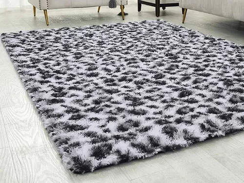 Tapete Alfombra Peluda Gris Perla - Tapete De Peluche - 100 × 150