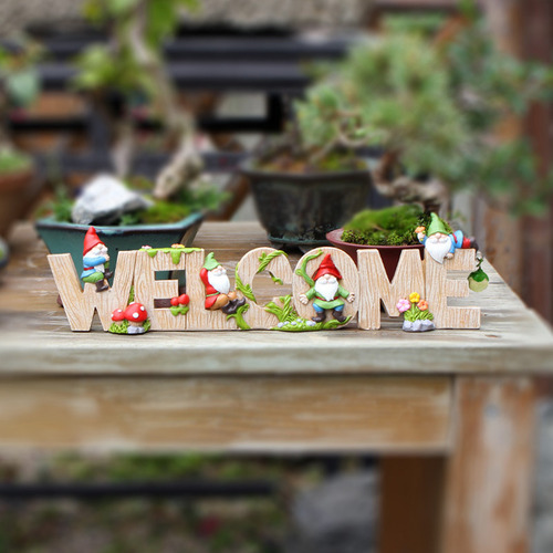 Bonita Decoración De Bienvenida Para Jardín Con Forma De Ena