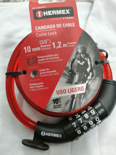 Candado Para Bicicleta De 10mm