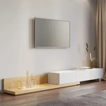 Comprar Mesa Para Tv Extensible 3 Cajones Carolina Blanco Tu Mesita