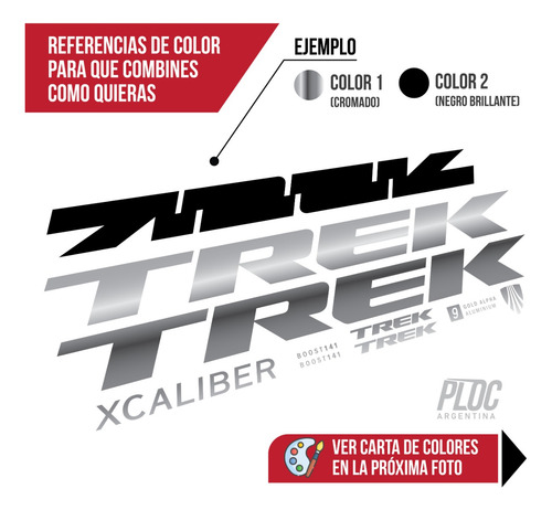 Calcos Bicicleta Trek Xcaliber 2023