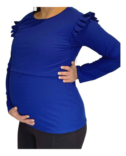 Sweater Tela Canutón Elasticado Embarazo Y Lactancia