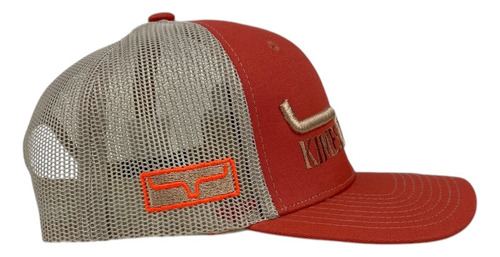 Gorra Vaquera Kimes Ranch Trucker Malla Naranja/beige Gabardina Unitalla Ajustable