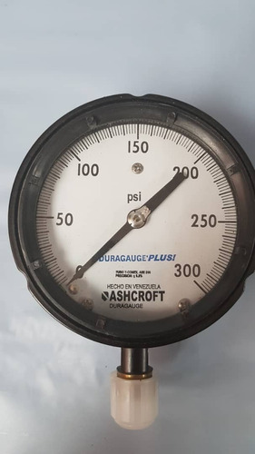 Manómetro Ashcroft Modelo 1279 Dial 4 1/2 300 Psi.