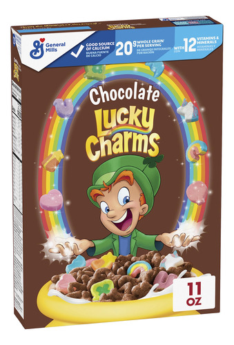 Chocolate Lucky Charms Cereal Con Malvaviscos, 11 Onzas