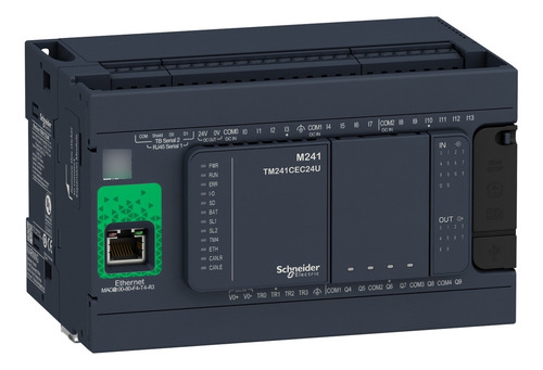 Tm241ce24r Plc Logic Controller, Modicon M241, 24 Io, Relay