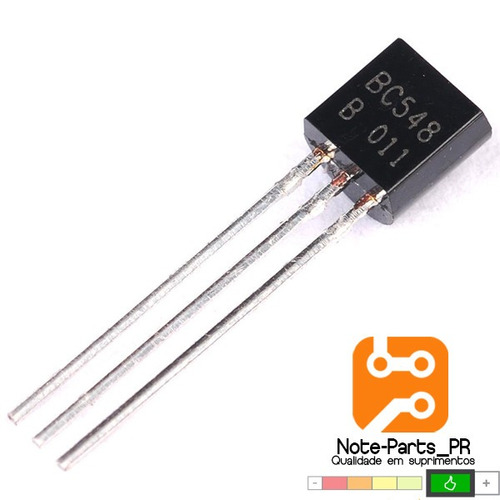5 Peças Transistor Bc548 Bc548b To-92 Npn 0.1a 30v