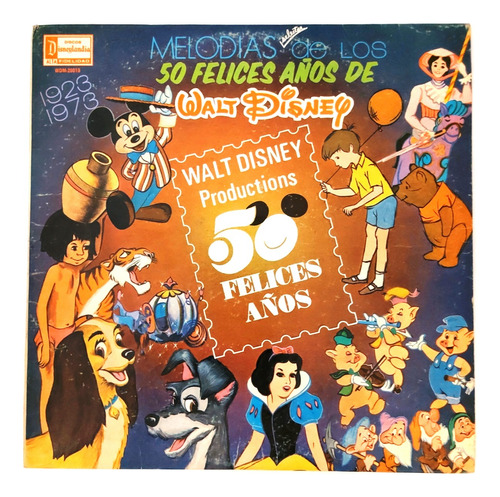 Melodias De Los 50 Felices Años De Walt Disney      Lp