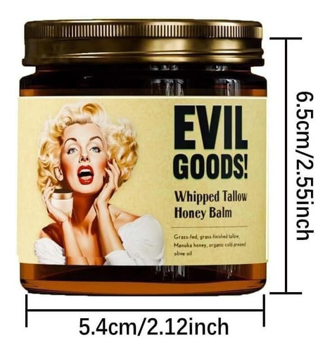 2* Evil Goods,crema De Cebo De Res Con Balsamo De Miel 100ml