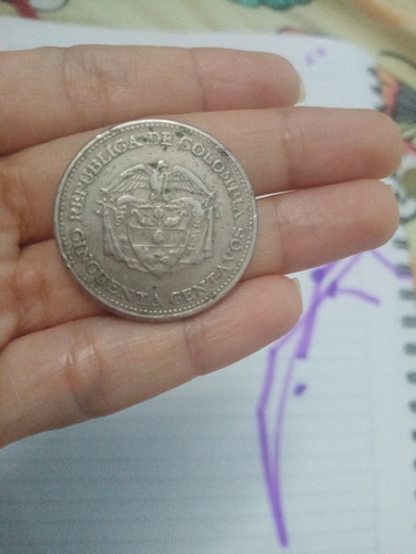 Moneda De 50 Centavos De 1958
