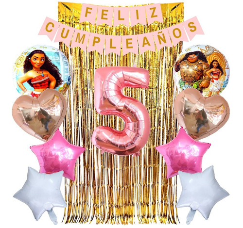 Combo Kit Deco Fiesta Globos Moana