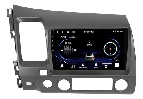 Multimidia Civic G8 2007/2011 Android 14 2gb 64gb Carplay 9p Cor Grafite
