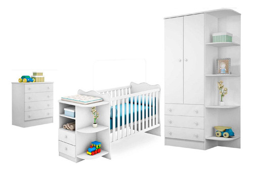 Quarto Infantil Doce Sonho Branco Carvalho Qmovi