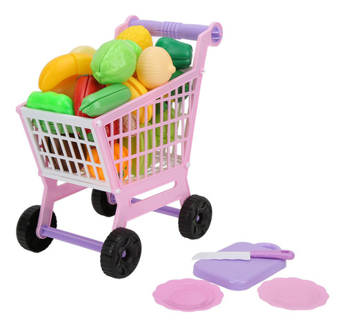 Mini Carrito De Compras De Supermercado, Set De Plástico Par