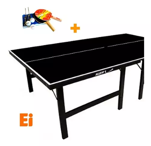 MESA DE PING PONG COR PRETA MDP 15mm 1010 KLOPF + KIT Suporte, Rede,  Bolinhas 5031 - Mesa de Ping Pong - Magazine Luiza