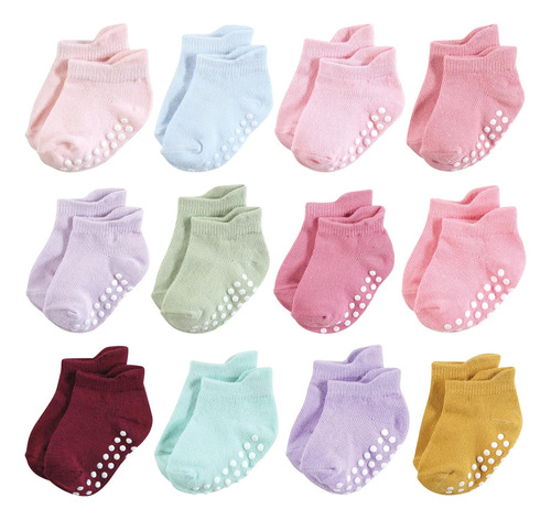 Hudson Baby Unisex-bebé Antideslizante No-show Calcetines...