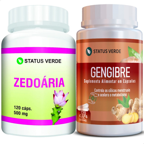 Kit Digestão E Combate O Mau Hálito Natural 120 Cáps P/ - Status Verde