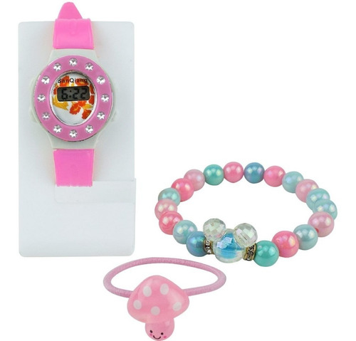 Relógio Infantil Digital Kids Ajustável + Pulseira Ri19
