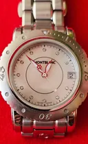 Comprar Mont Blanc Reloj Sport Mujer. Caratula Madre Perla Diamantes Acero Acero Madre Perla