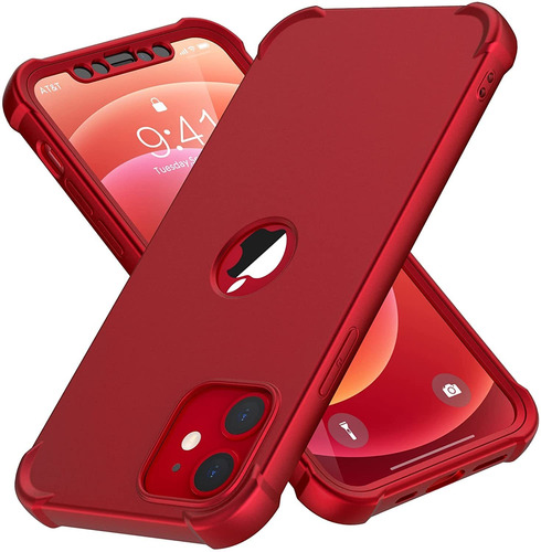 Funda Para iPhone 12/12 Pro, Rojo/resistente