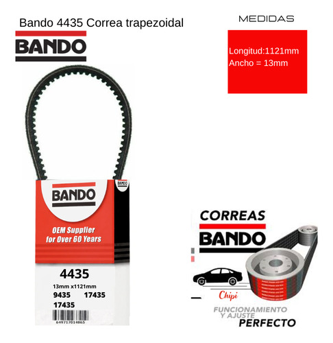 Correa Aire Acond  Ford F-100 3.9l L6 240ci 1967 1967