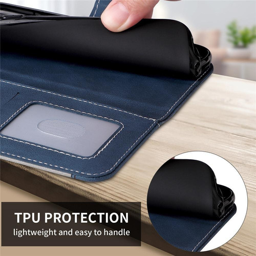 B Funda De Piel Tipo Cartera De Lujo Para Samsung Galaxy