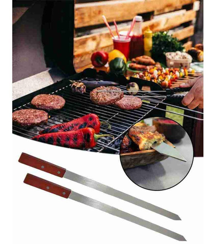 Brochetas Modernas, Mxbzs-005, 10 Pzas, 60cm, Acero Inoxidab
