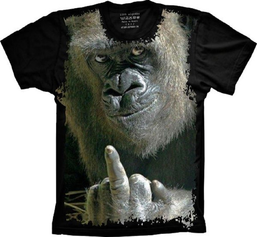 Camiseta Frete Grátis Plus Size Gorila Thug Life Animais