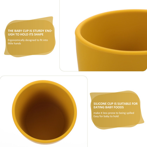 Taza De Silicona Para Comida Para Bebés, Taza De Aprendizaje