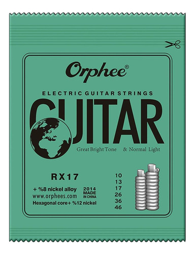 Cuerdas Guitarra Eléctrica 0,10 Orphee