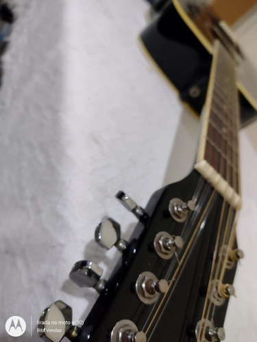 Violão Hofma 12 Cordas, Aço, Elétrico, Preto. Modelo Hofma B Preto Destro Ébano (Usado)