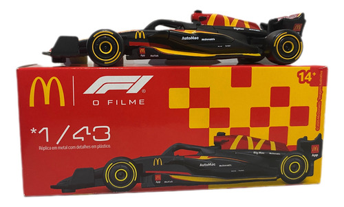 Miniatura Carro Fórmula 1 Mc Donalds F1 O Filme 1/43 Vermelho