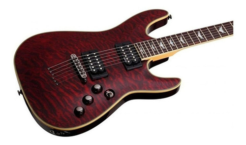 Imagen 2 de 3 de Guitarra eléctrica Schecter Omen Extreme-FR de caoba black cherry brillante con diapasón de palo de rosa