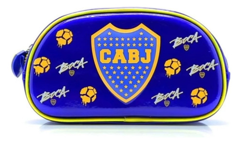 Cartuchera Canopla Cabj Boca Juniors 1 Cierre Futbol Cresko Color Azul Liso