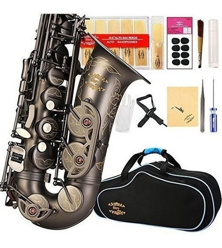 Saxofon Alto Glory Acabado Antiguo Pr3, Con Estuche