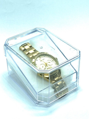 Caixinha Estojo P/relógios Mod. 9804 Transp C/12 Unidades