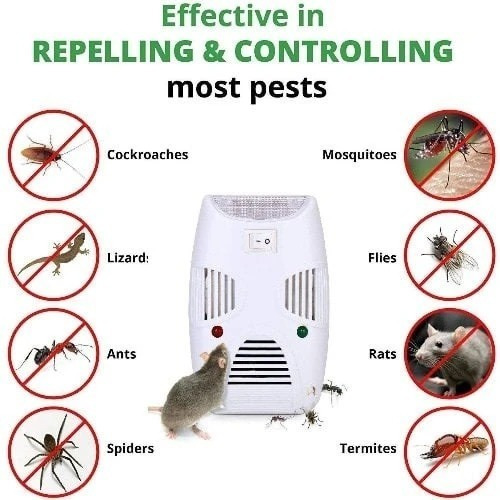 Imagen 2 de 5 de Repelente Ultrasonido Para Ratones Espanta Ratones Electrico