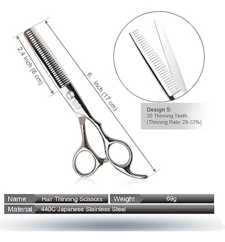 Set Tijeras Profesionales Filo Navaja + Entresacadora