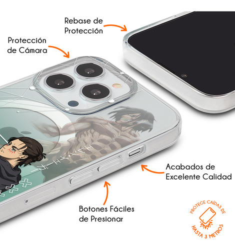 Funda Para iPhone Magsafe Attack On Titan Eren Final Case