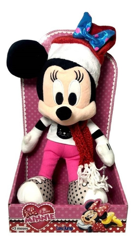 Imagem 1 de 5 de Boneca De Pelúcia Disney Minnie Mouse Natal Em Casa Original
