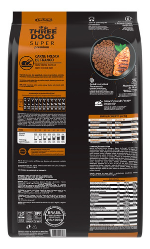 Imagen 4 de 7 de Comida Para Perro Three Dogs Senior Pollo Y Te Verde 3kg