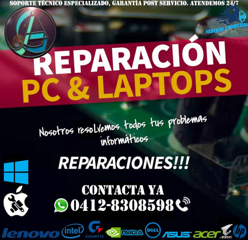 Servicio Técnico Computadoras Formateo Pc Laptop Cctv Redes