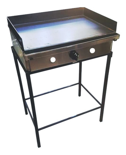 Imagen 1 de 4 de Plancha Hamburguesera Lomitera 70x50 Cm A Gas Con Pie