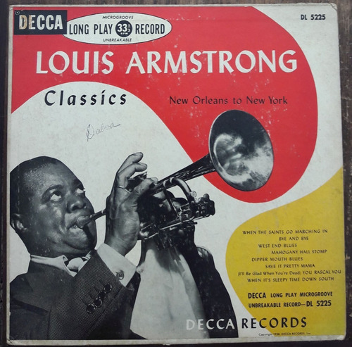 Lp Louis Armstrong And His Orchestra New Orleans To New York