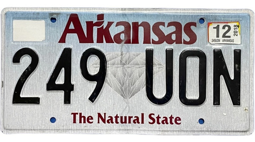 Arkansas Placa Metálica Original Carro Eua Usa Americana