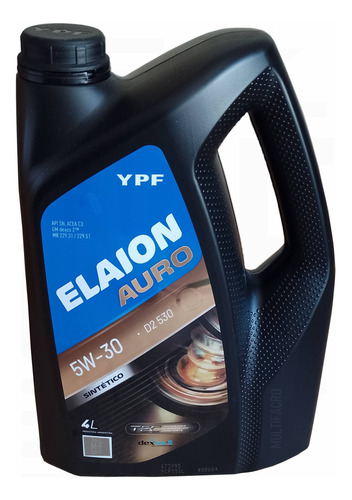 Aceite Elaion F50 D2 5w-30 Ypf 100% Sintético Bidón 4 Ltrs.