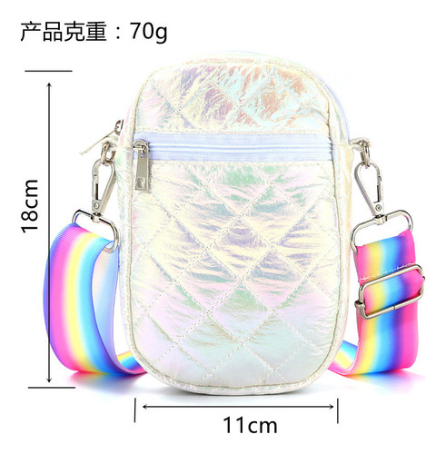 Bonita Cartera Bandolera Para Niña A La Moda Con Cinta Color