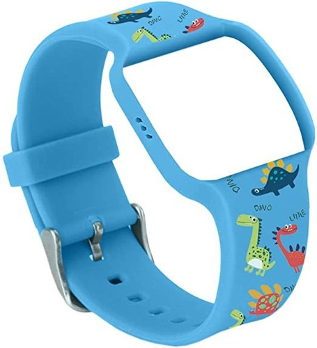 Patrón De Dinosaurio De Color Azul Banda De Reloj Para Su Us