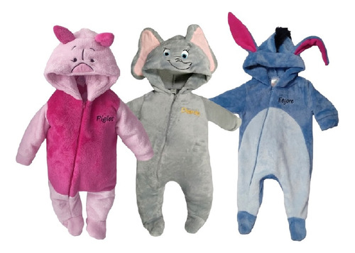 Kit 3 Mamelucos Disney Piglet, Dumbo, Eeyore A Precio De 2