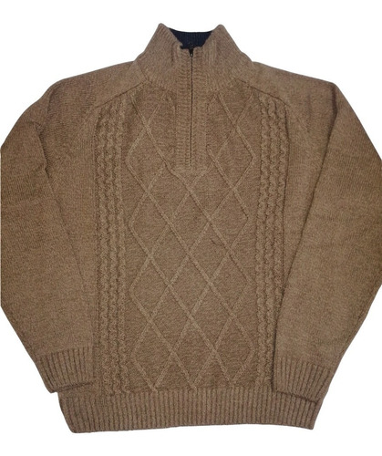 Sweater Hombre 1/4 Cierre Talla Grandes, Jacquard,m25